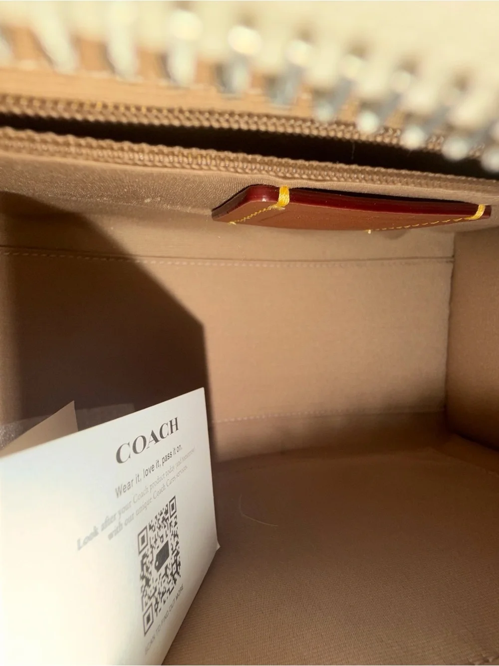 COACH Cream Signature Tote Bag (maggie bag)